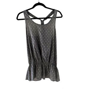 Mossimo Racerback Cinched Dotted Tank Top Blouse